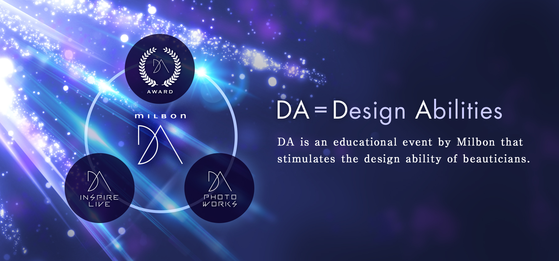 DA is an educational event by Milbon that stimulates the design ability of beauticians.